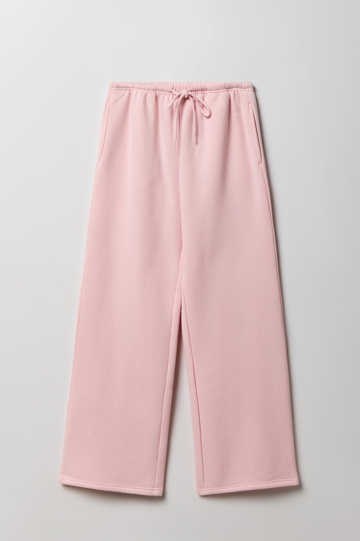 Fleece Graphic Wide Leg Sweatpant - Light Pink
