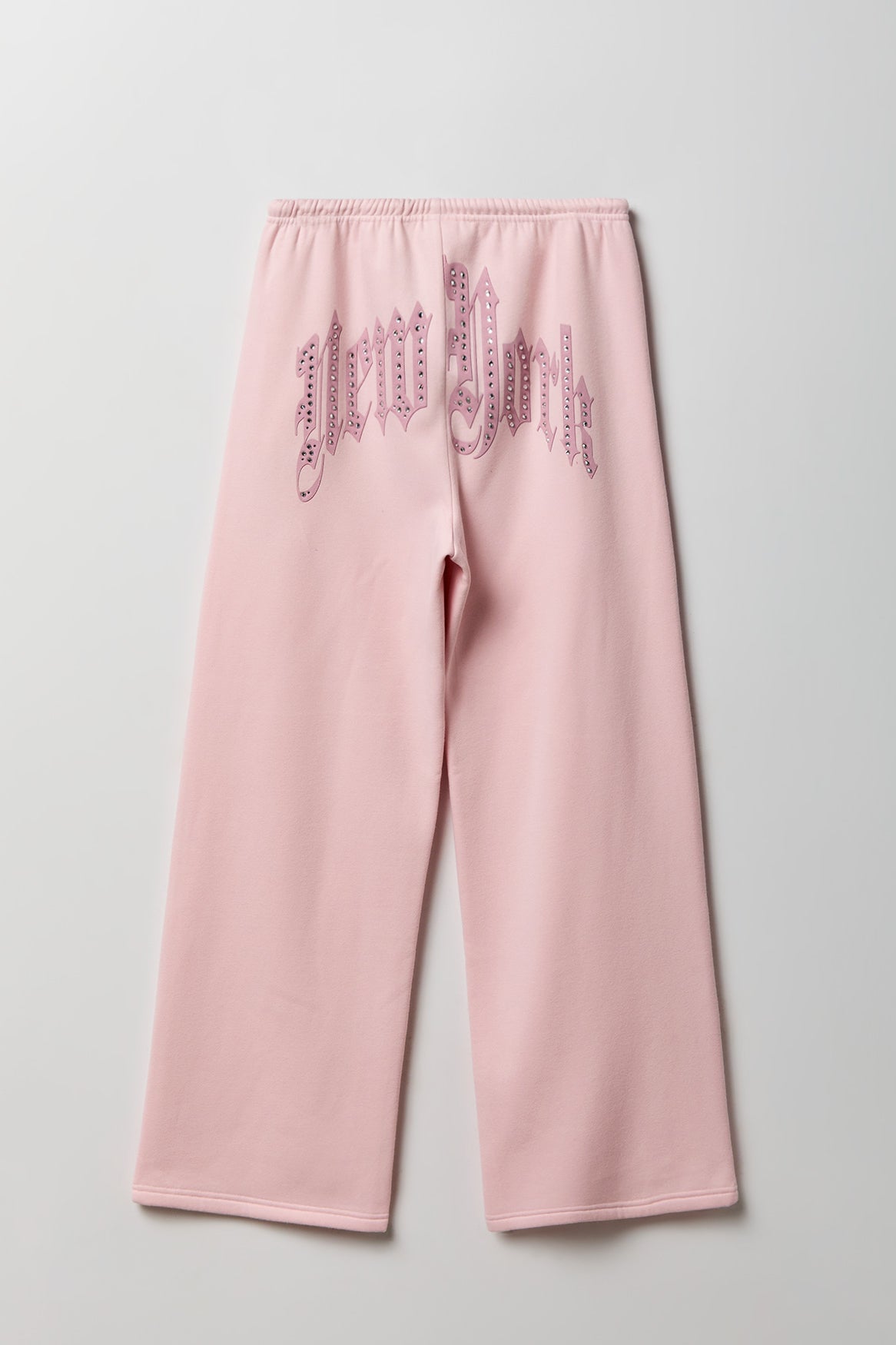 Alt View 2. Fleece Graphic Wide Leg Sweatpant - Light Pink
