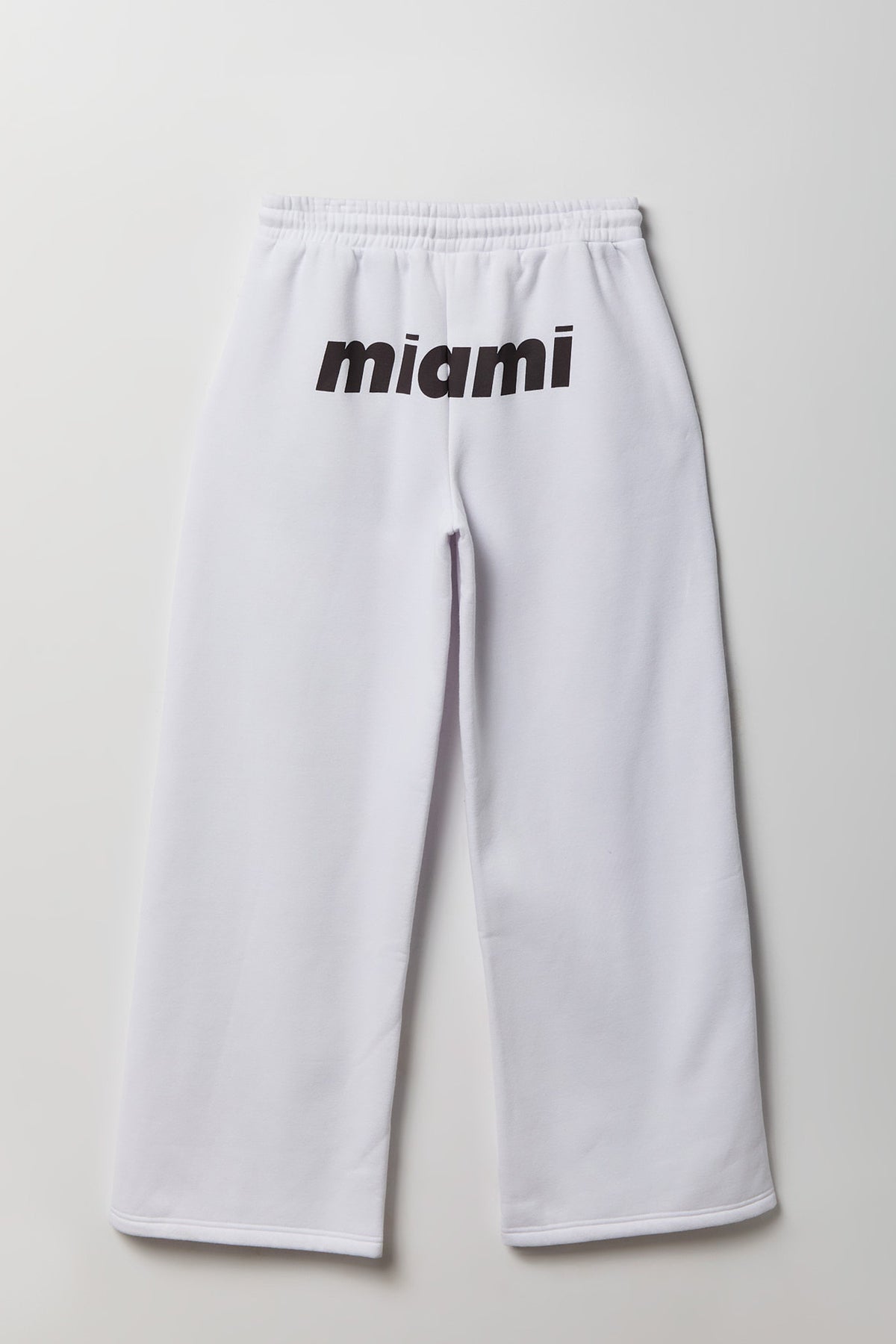 Alt View 2. Graphic Fleece Ultra Wide Leg Sweatpant - White