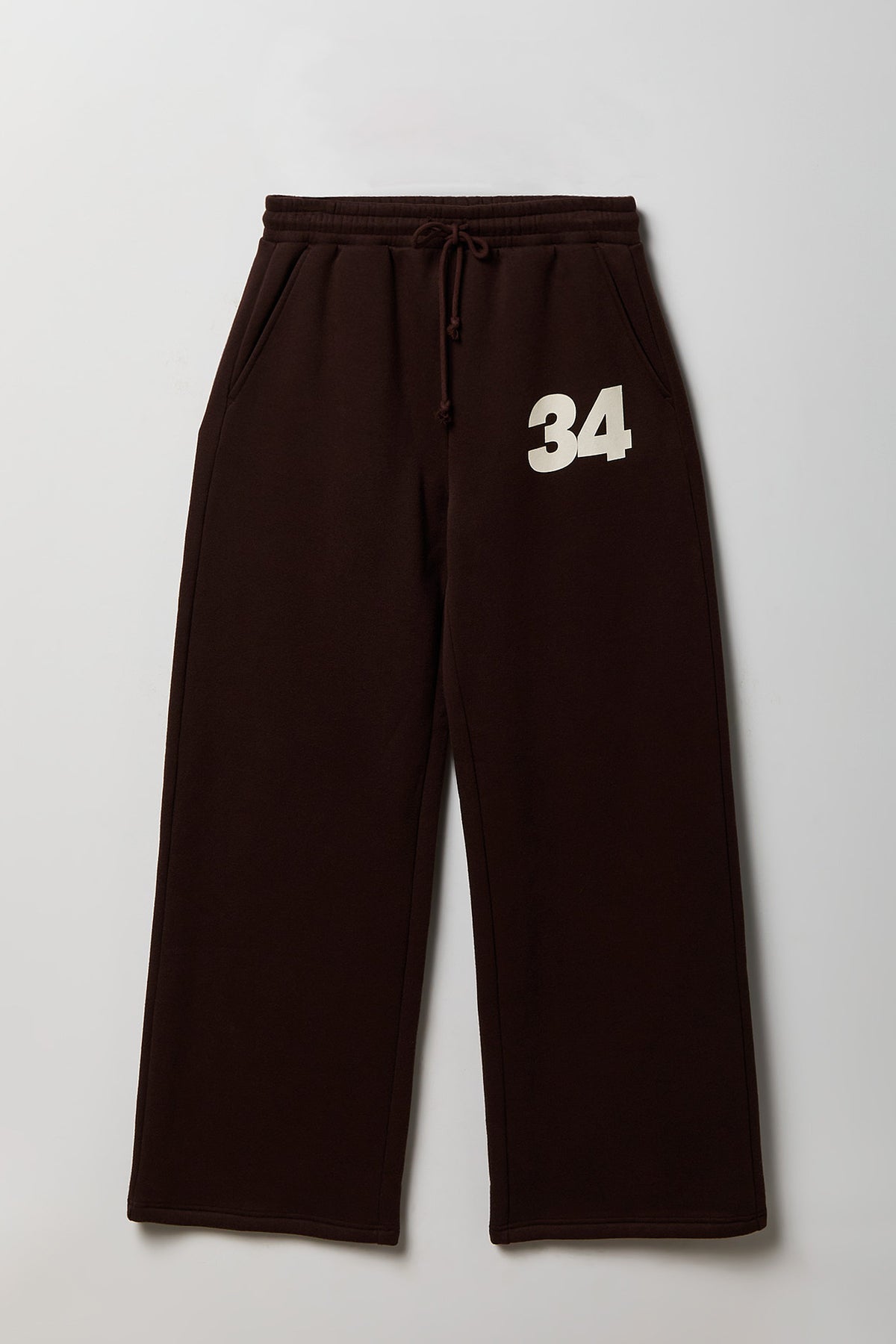 Alt View 4. Graphic Fleece Ultra Wide Leg Sweatpant - Brown
