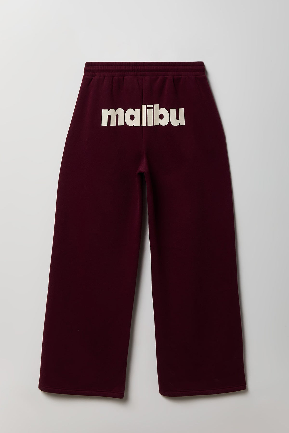 Alt View 2. Graphic Fleece Ultra Wide Leg Sweatpant - Burgundy