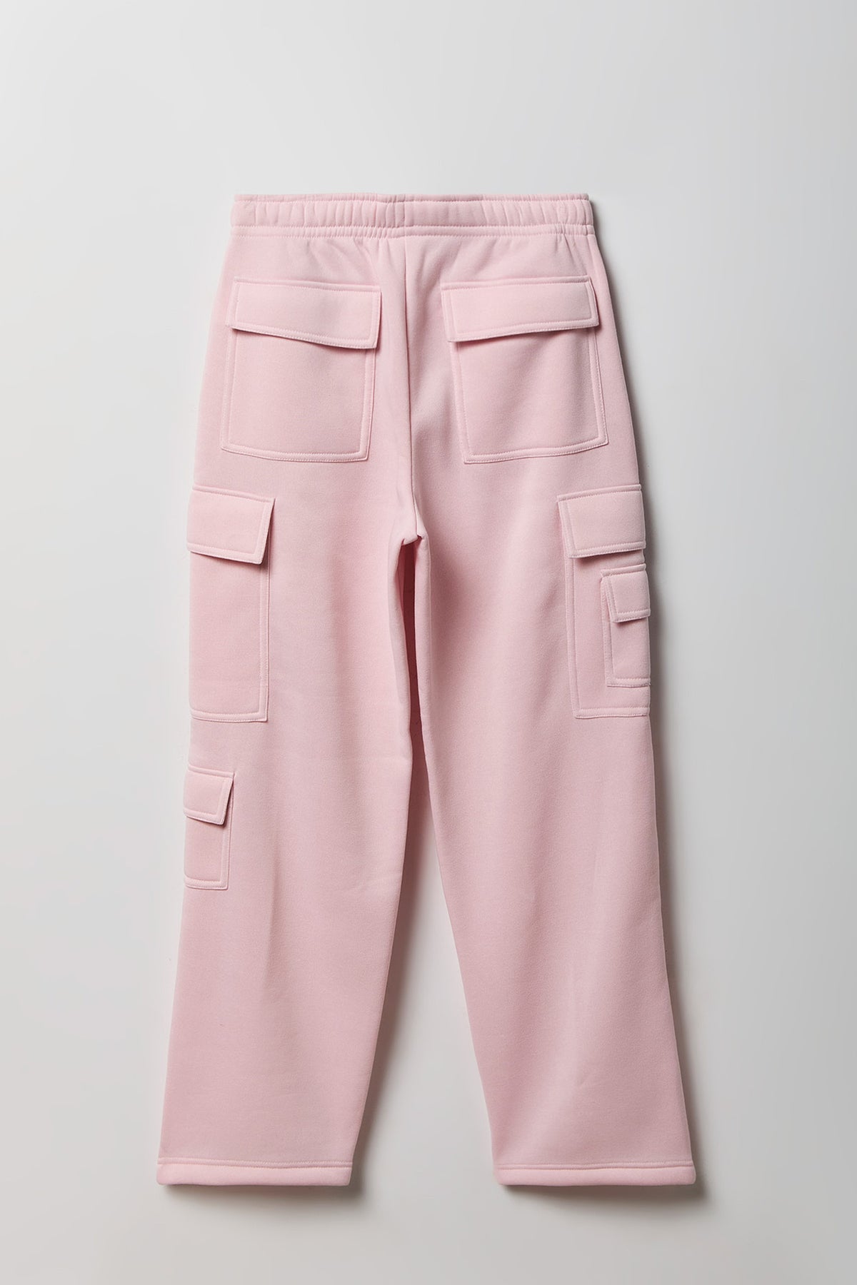 Alt View 5. Fleece Low Rise Wide Leg Cargo Sweatpant - Light Pink