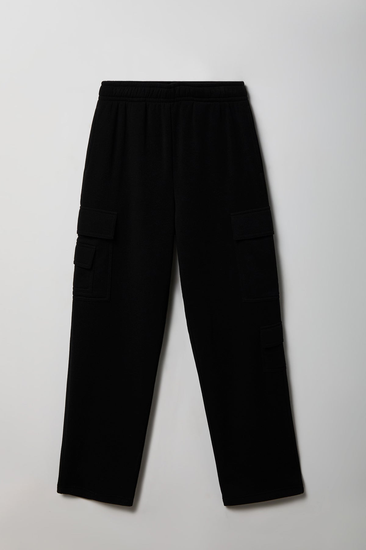 Alt View 5. Fleece Low Rise Cargo Sweatpant - Black