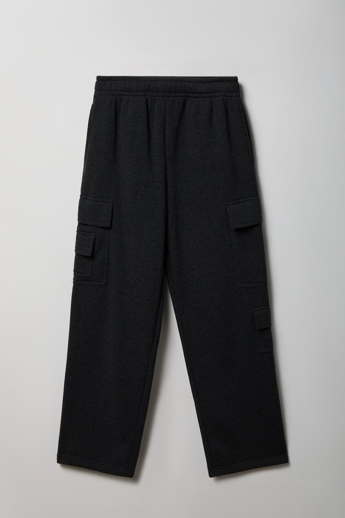 Alt View 4. Fleece Low Rise Cargo Sweatpant - Charcoal