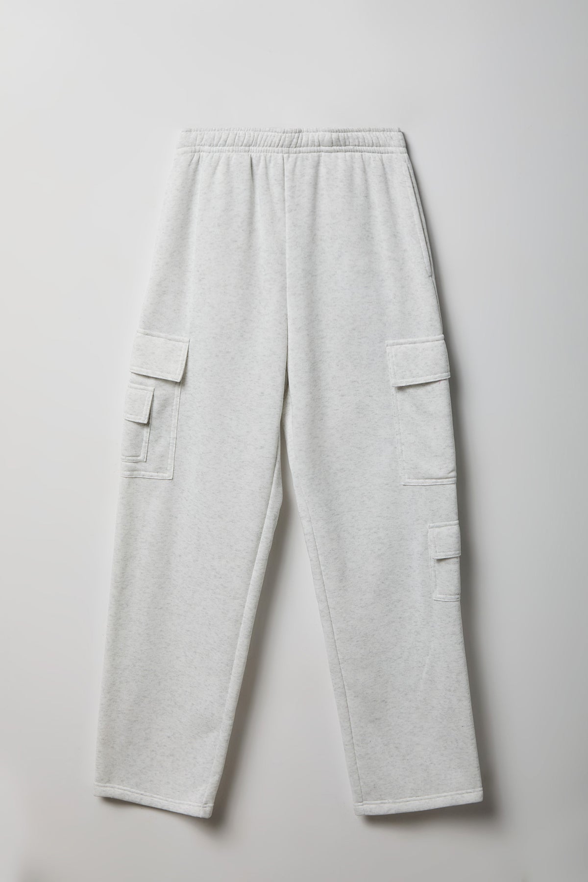 Alt View 4. Fleece Low Rise Cargo Sweatpant - Light Grey