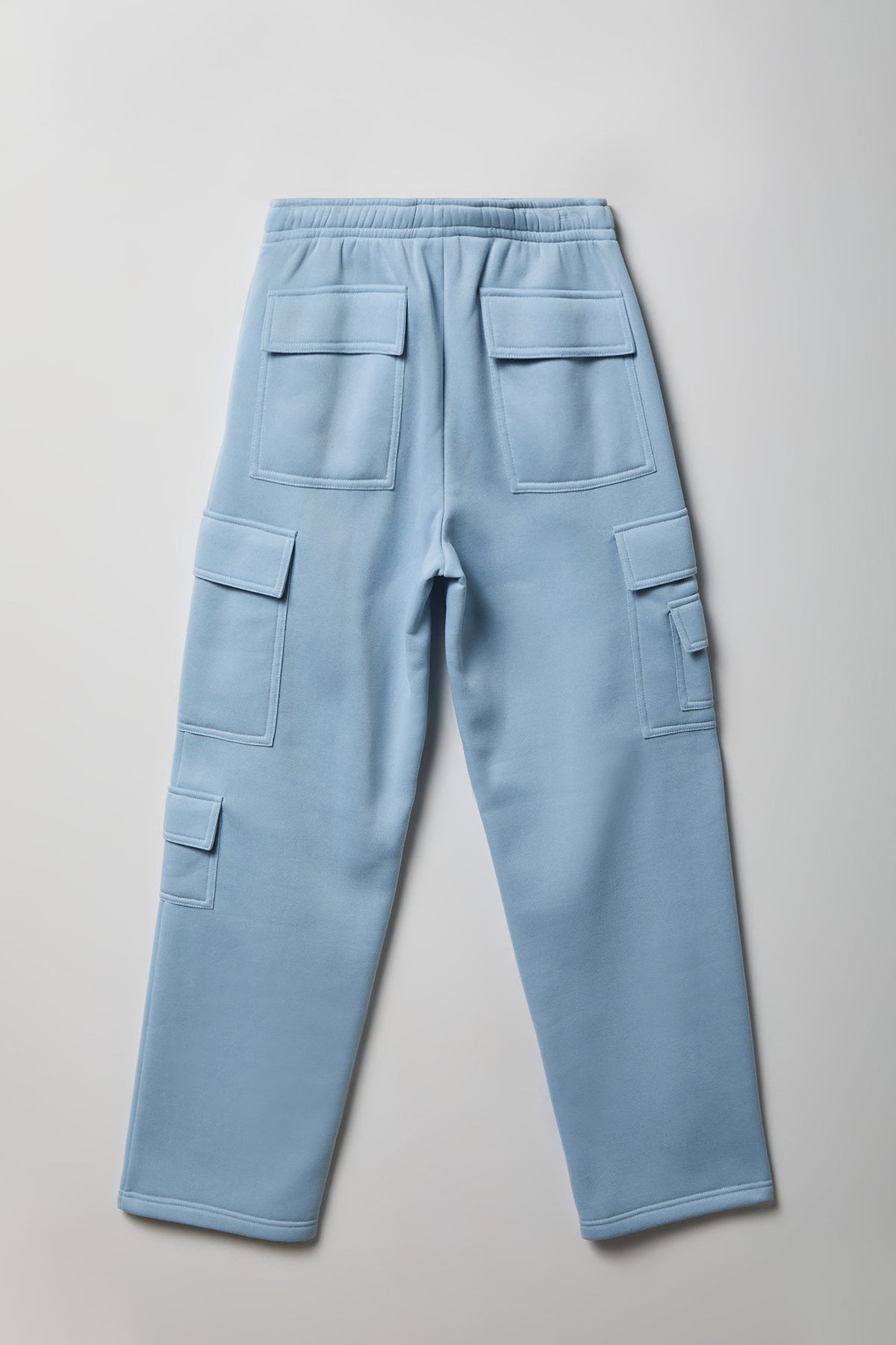 Alt View 5. Fleece Low Rise Cargo Sweatpant - Light Blue