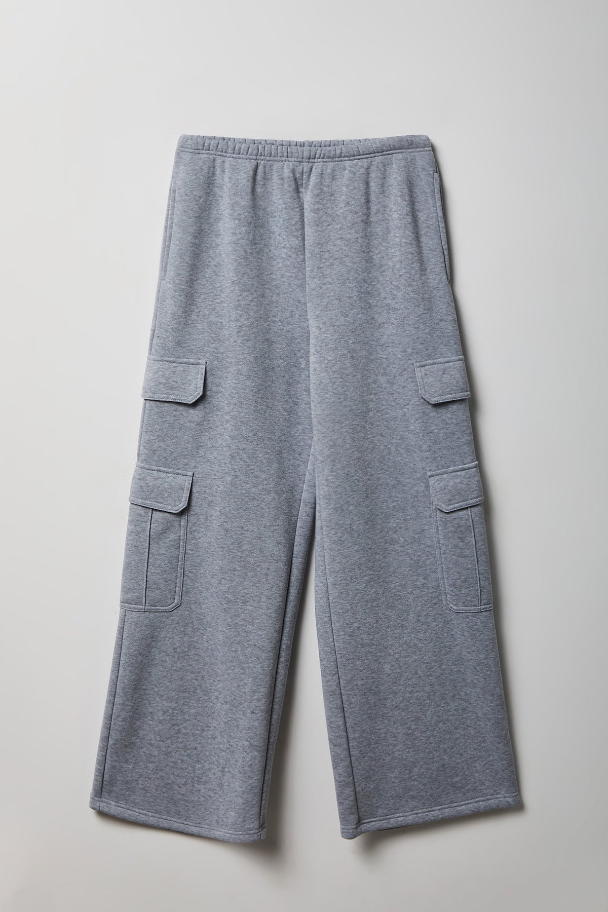Fleece Ultra-Wide Cargo Sweatpant - Heather Grey