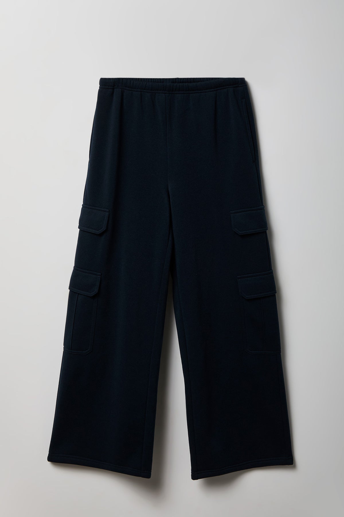 Fleece Ultra-Wide Cargo Sweatpant - Dark Blue