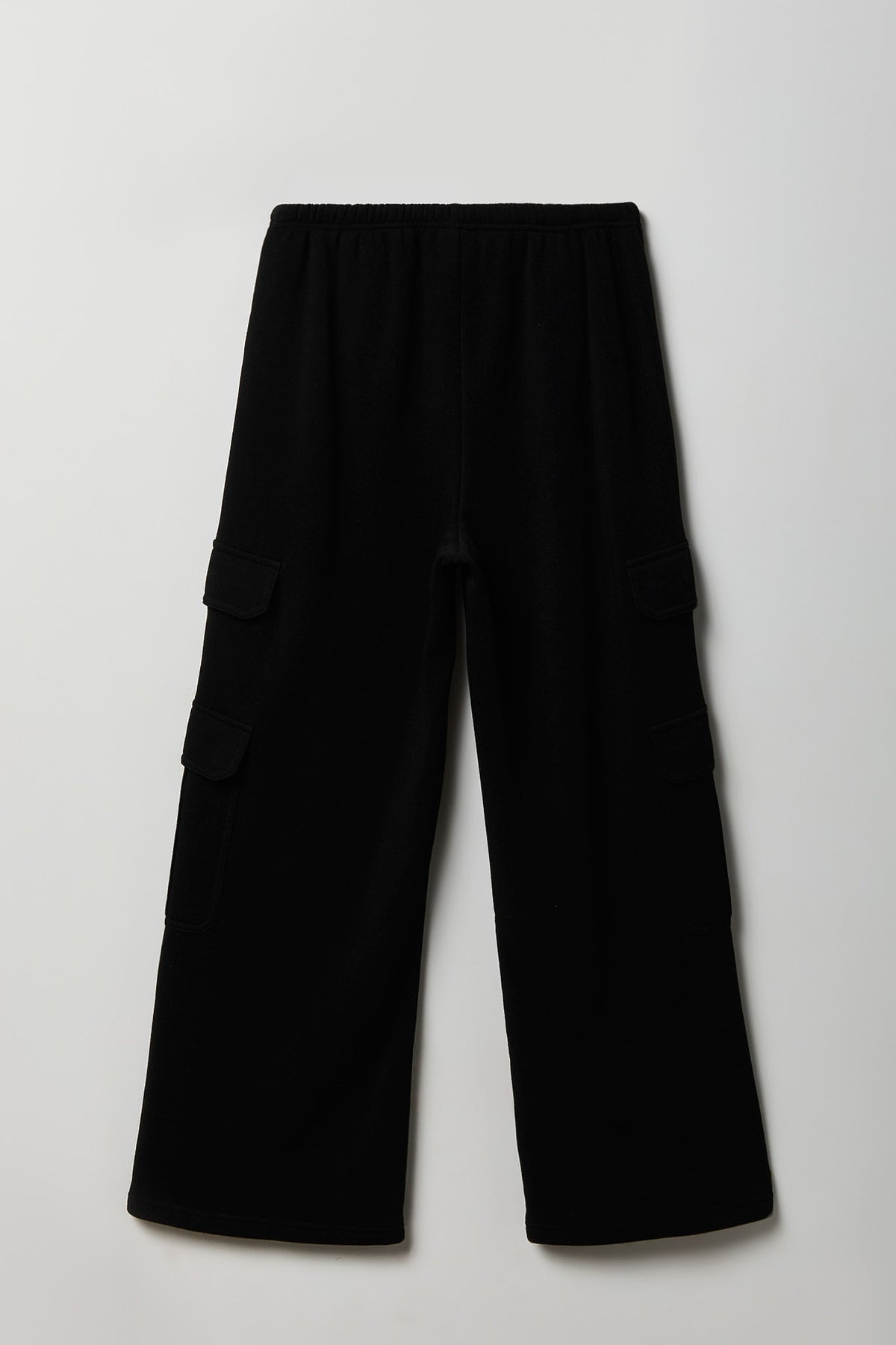 Alt View 5. Fleece Ultra Wide Cargo Sweatpant - Black