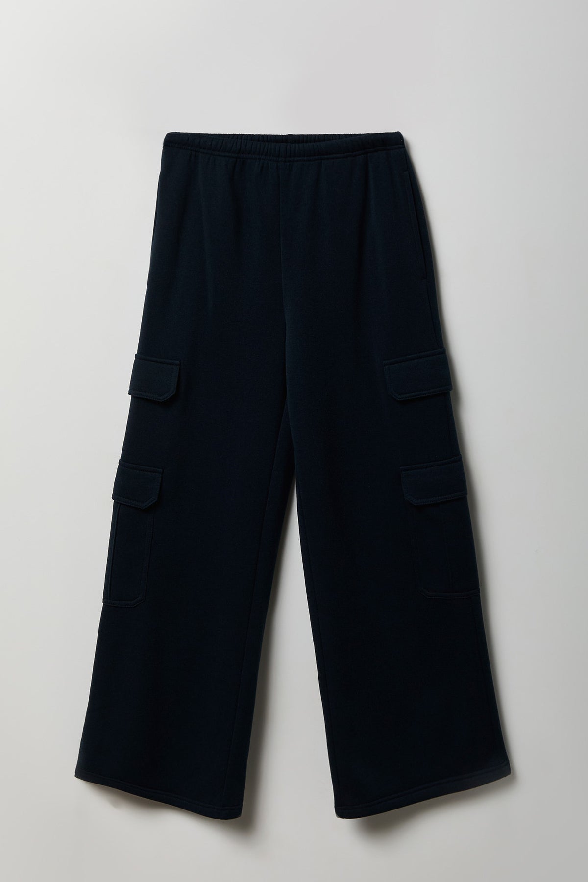 Alt View 4. Fleece Ultra Wide Cargo Sweatpant - Dark Blue
