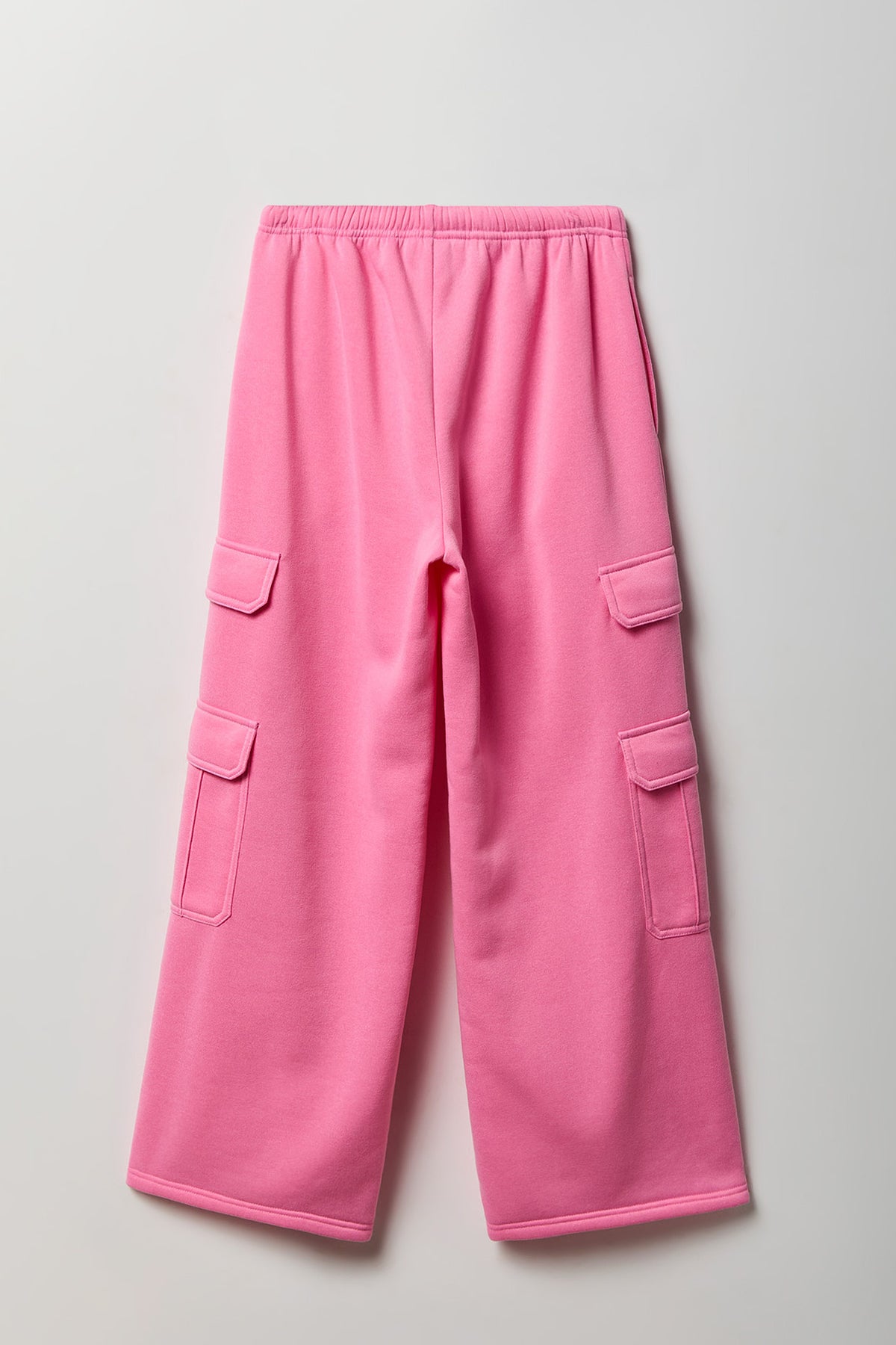 Alt View 5. Fleece Ultra Wide Cargo Sweatpant - Pink