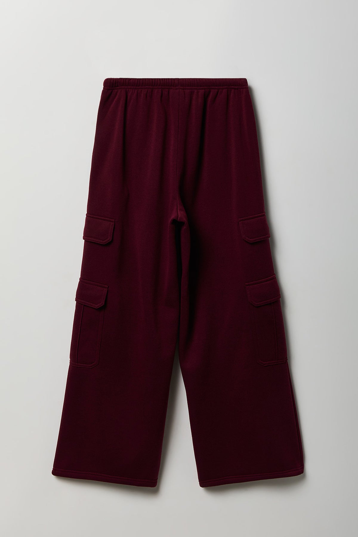 Alt View 5. Fleece Ultra Wide Cargo Sweatpant - Burgundy