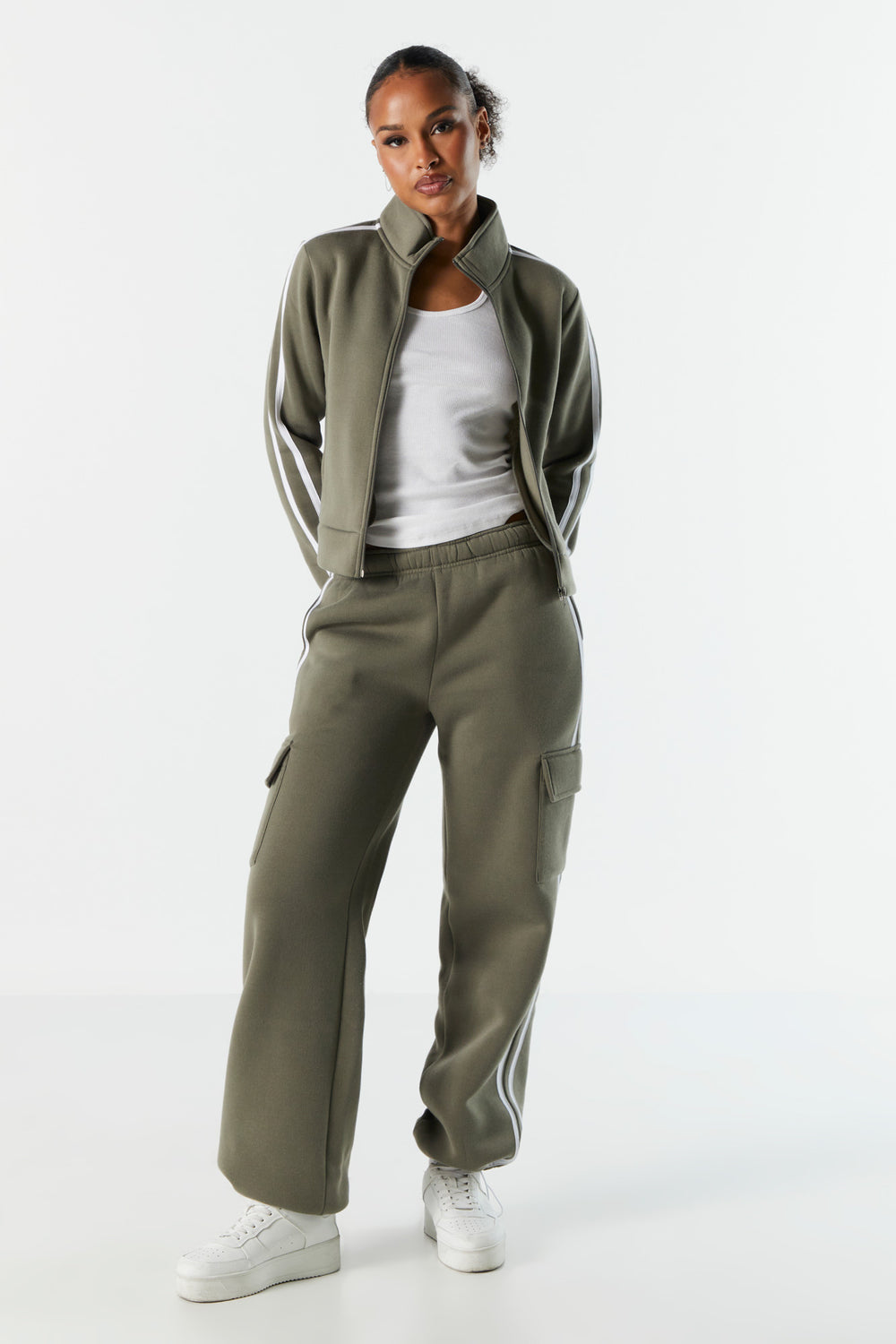 Fleece Striped Cargo Jogger Fleece Striped Cargo Jogger 3