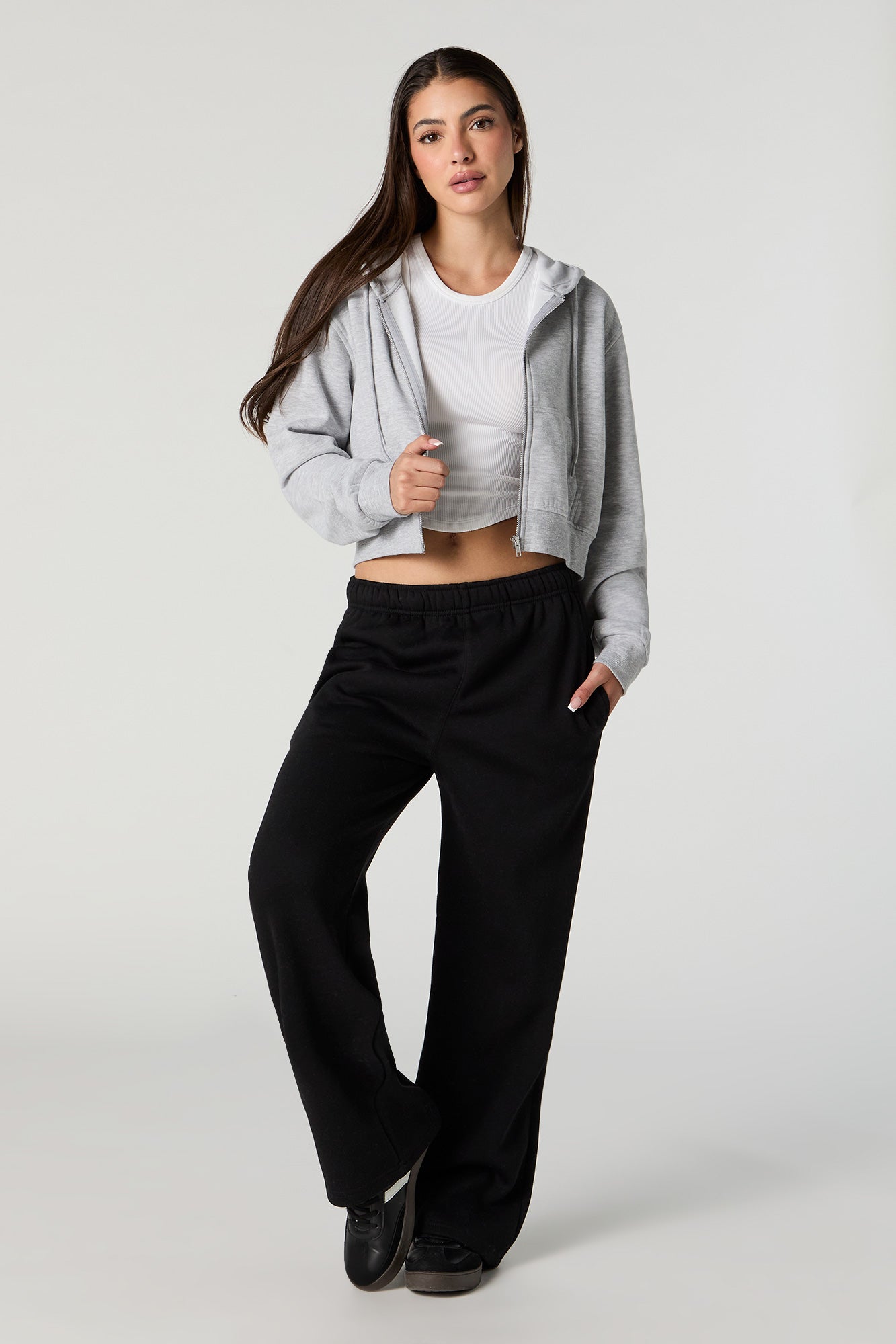 Fleece Wide Leg Varsity Sweatpant