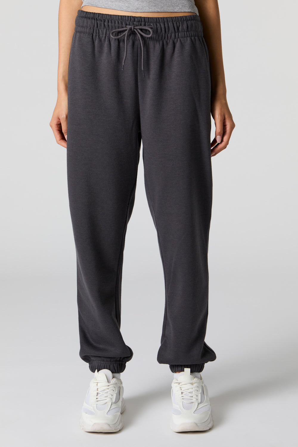 High Rise Solid Fleece Jogger High Rise Solid Fleece Jogger 11