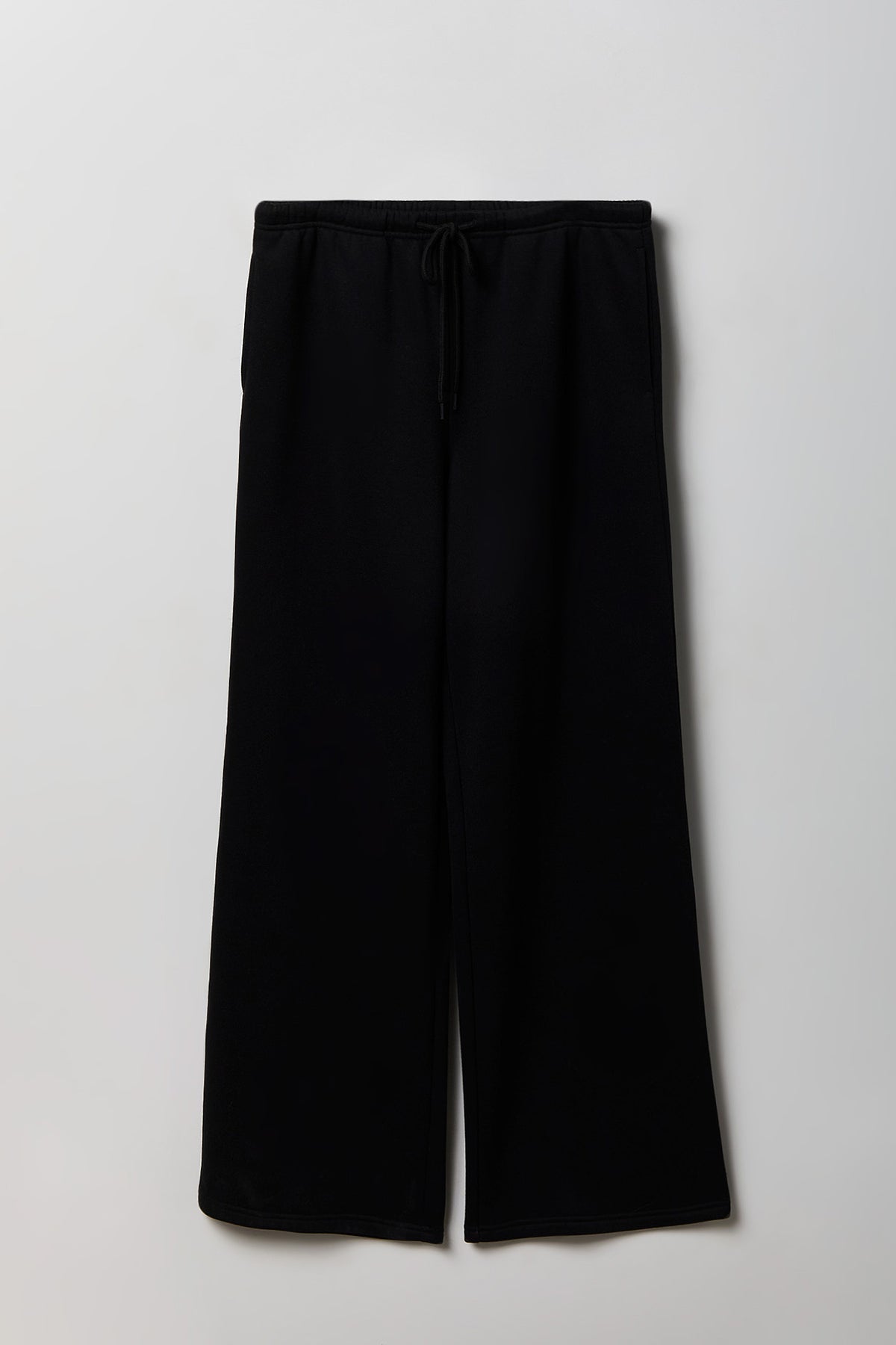 Alt View 4. Fleece Low Rise Wide Leg Sweatpant - Black