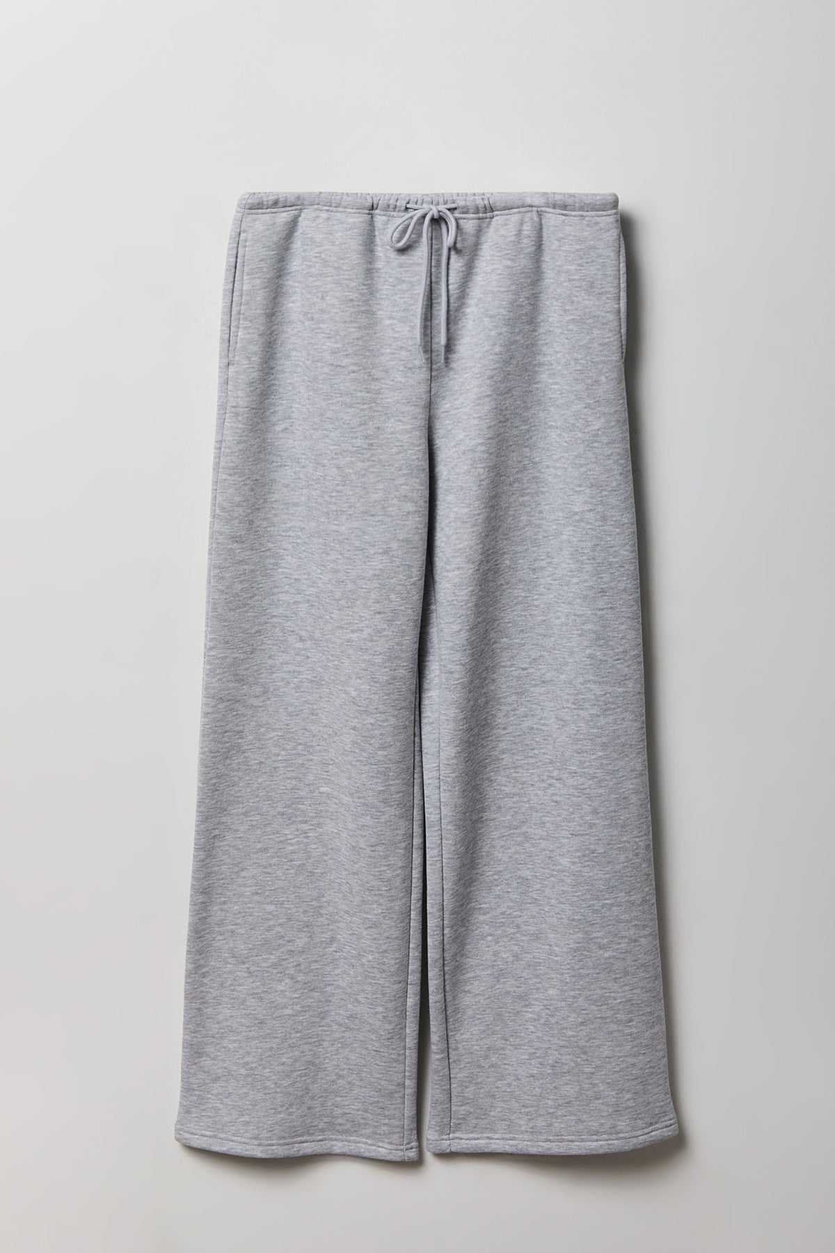 Alt View 4. Fleece Low Rise Wide Leg Sweatpant - Heather Grey