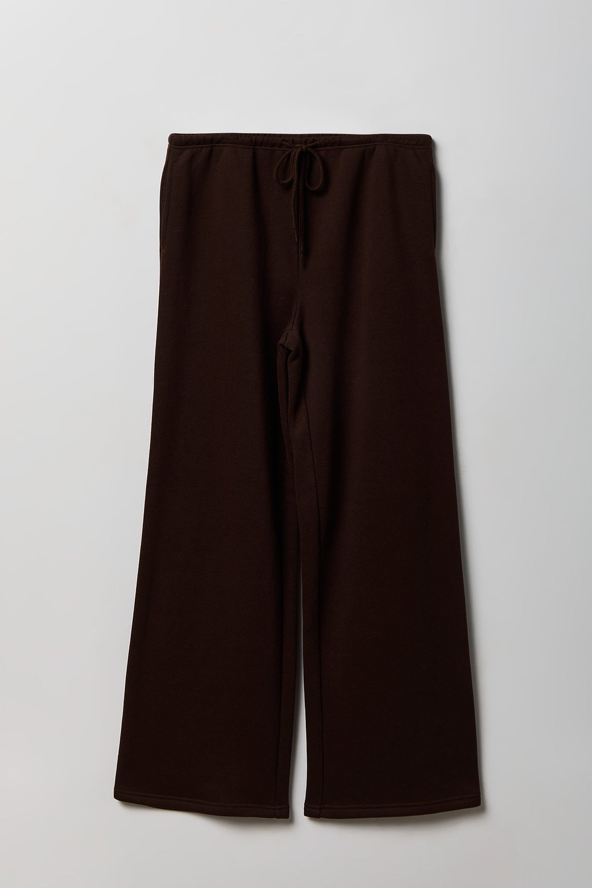Alt View 4. Fleece Low Rise Wide Leg Sweatpant - Brown