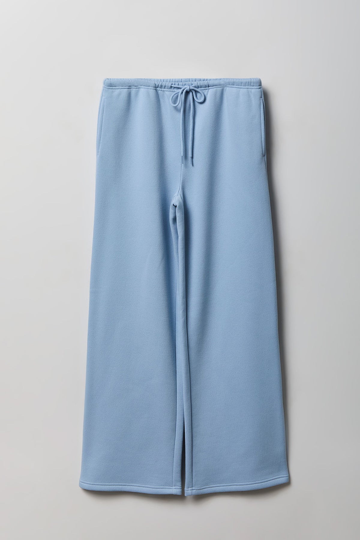 Alt View 4. Fleece Low Rise Wide Leg Sweatpant - Light Blue