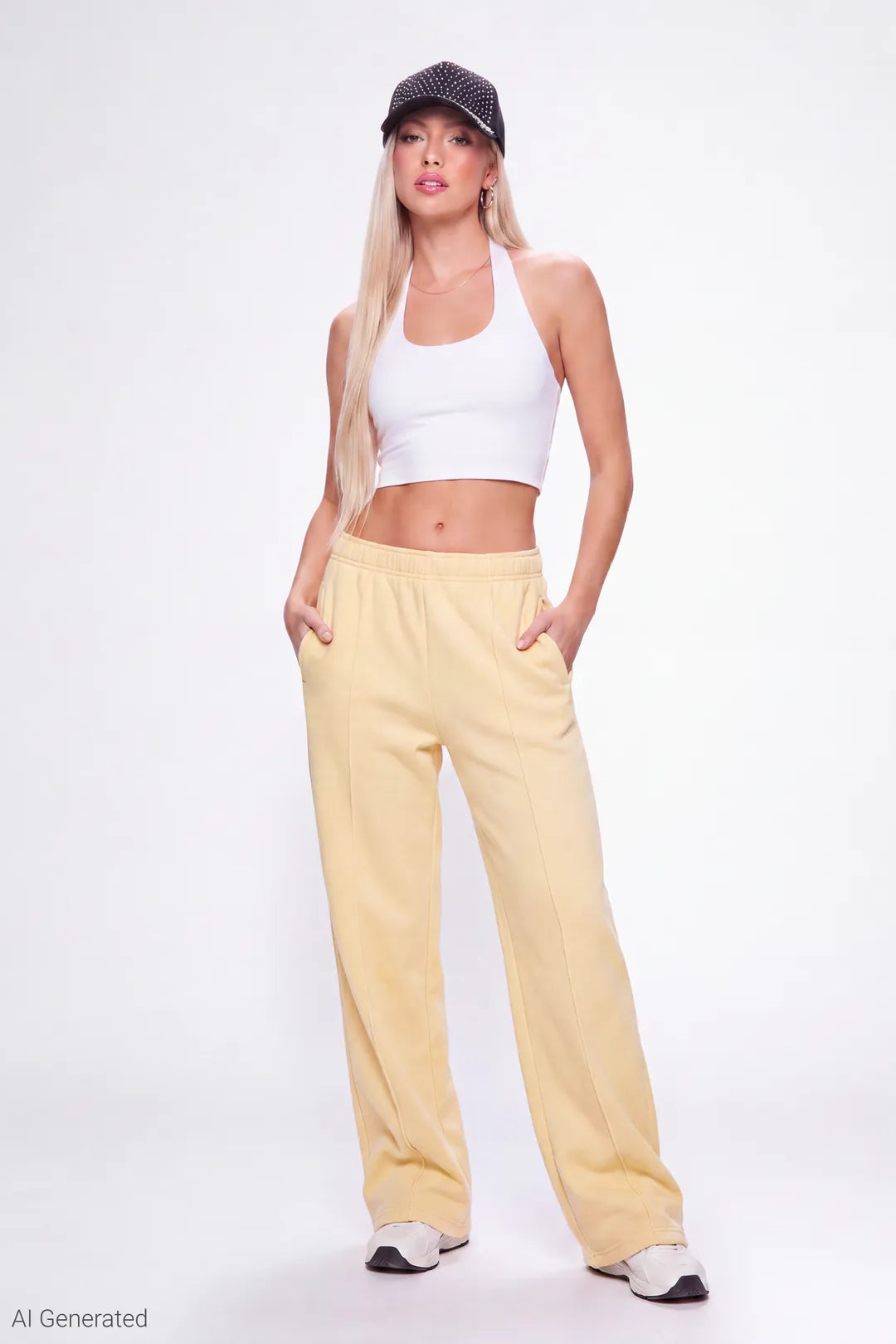 Alt View 19. Fleece Baggy Sweatpant - Taupe