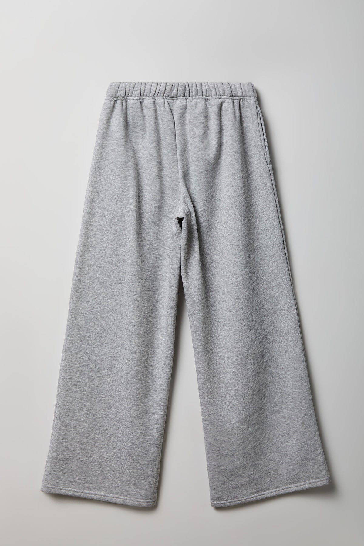 Alt View 2. Fleece Ultra Wide Leg Sweatpant - Heather Grey