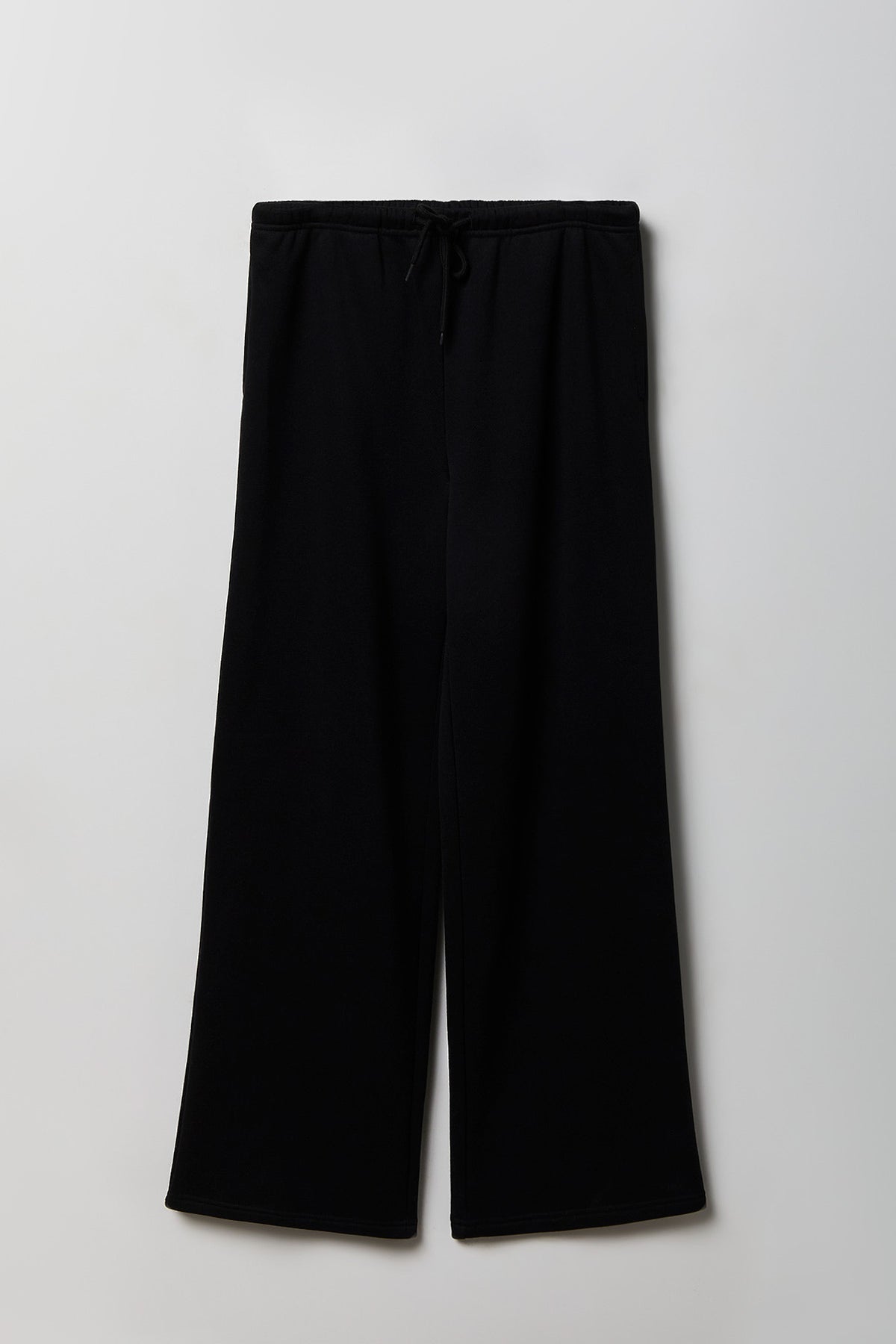 Alt View 4. Fleece Low Rise Wide Leg Sweatpant - Black