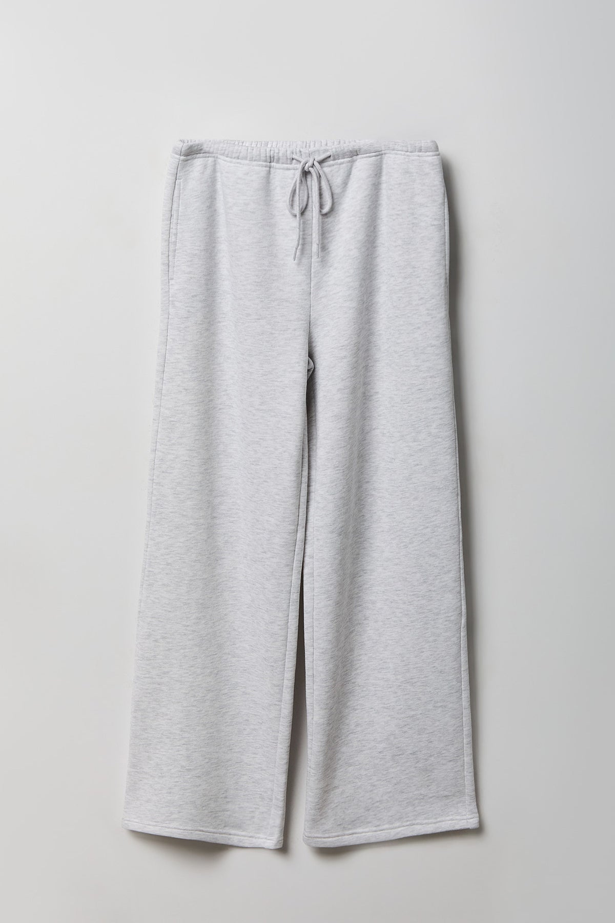 Alt View 4. Fleece Low Rise Wide Leg Sweatpant - Light Grey