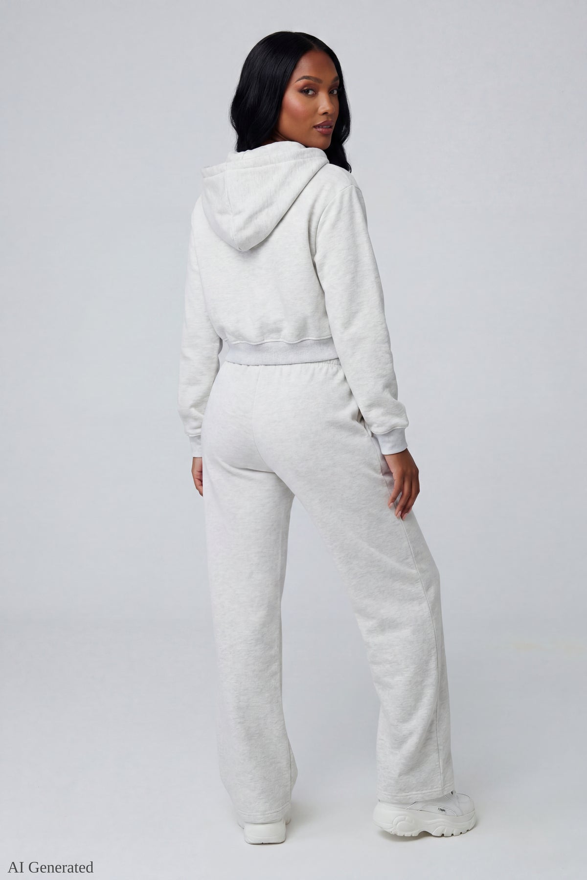 Alt View 12. Fleece Ultra Wide Leg Sweatpant - Light Pink