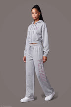 Playboy Rhinestone Wide Leg Sweatpant