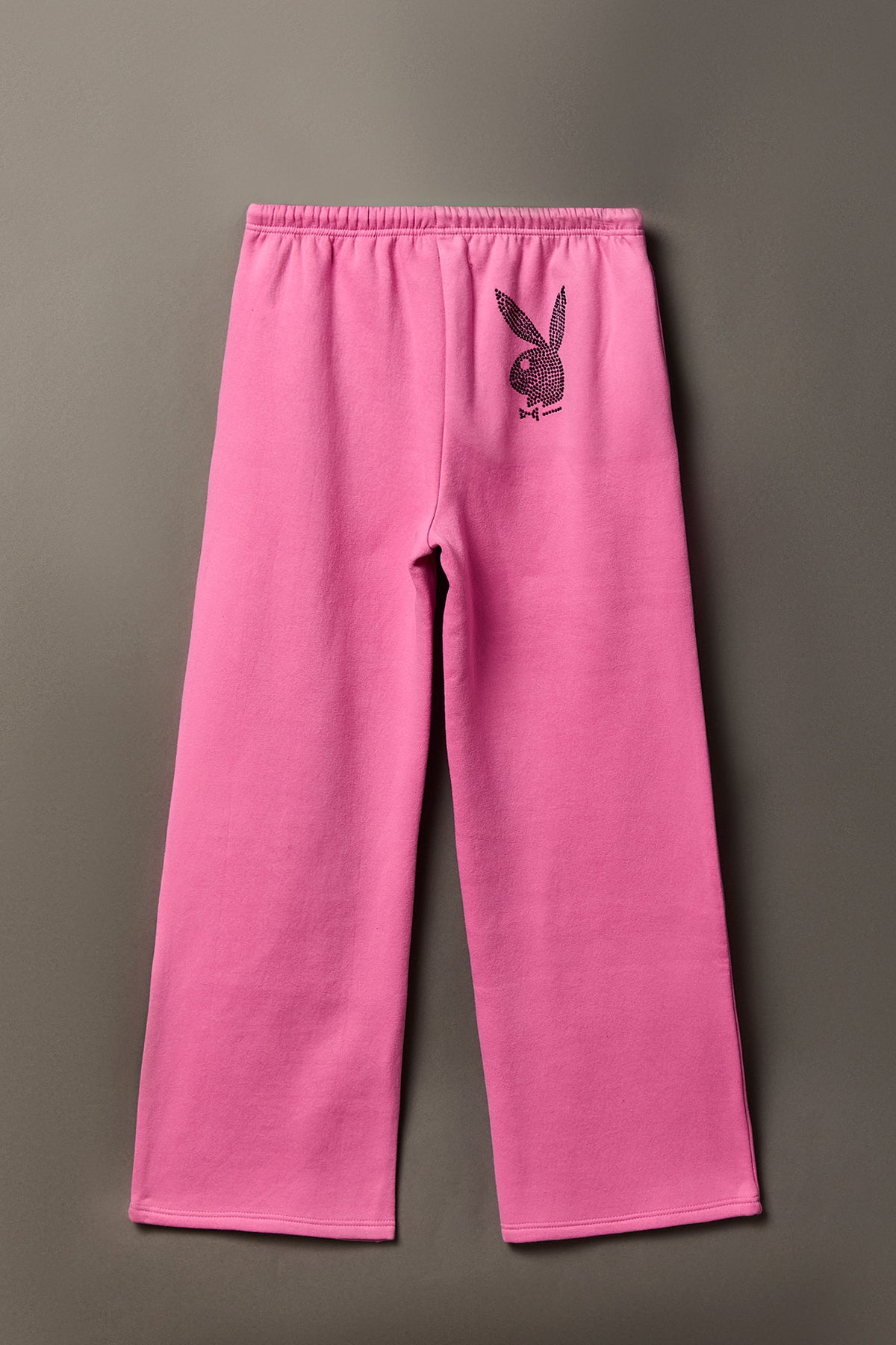 Alt View 2. Playboy Rhinestone Wide Leg Sweatpant - Pink