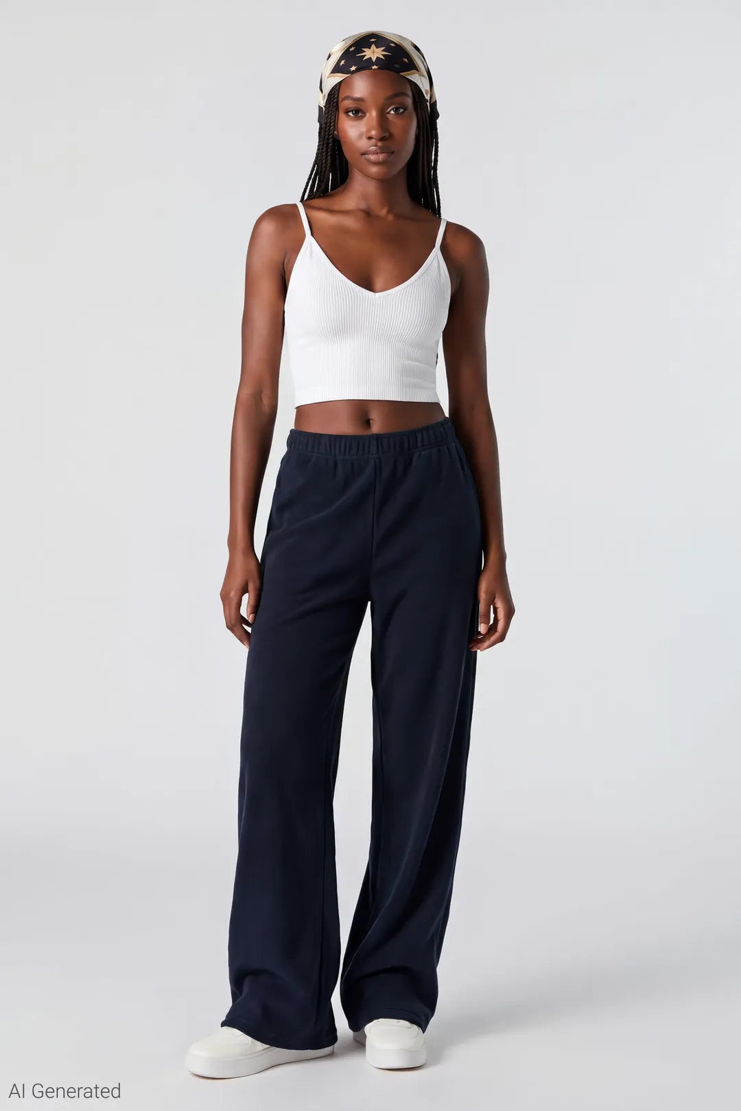 Fleece Ultra Wide Sweatpant - Dark Blue