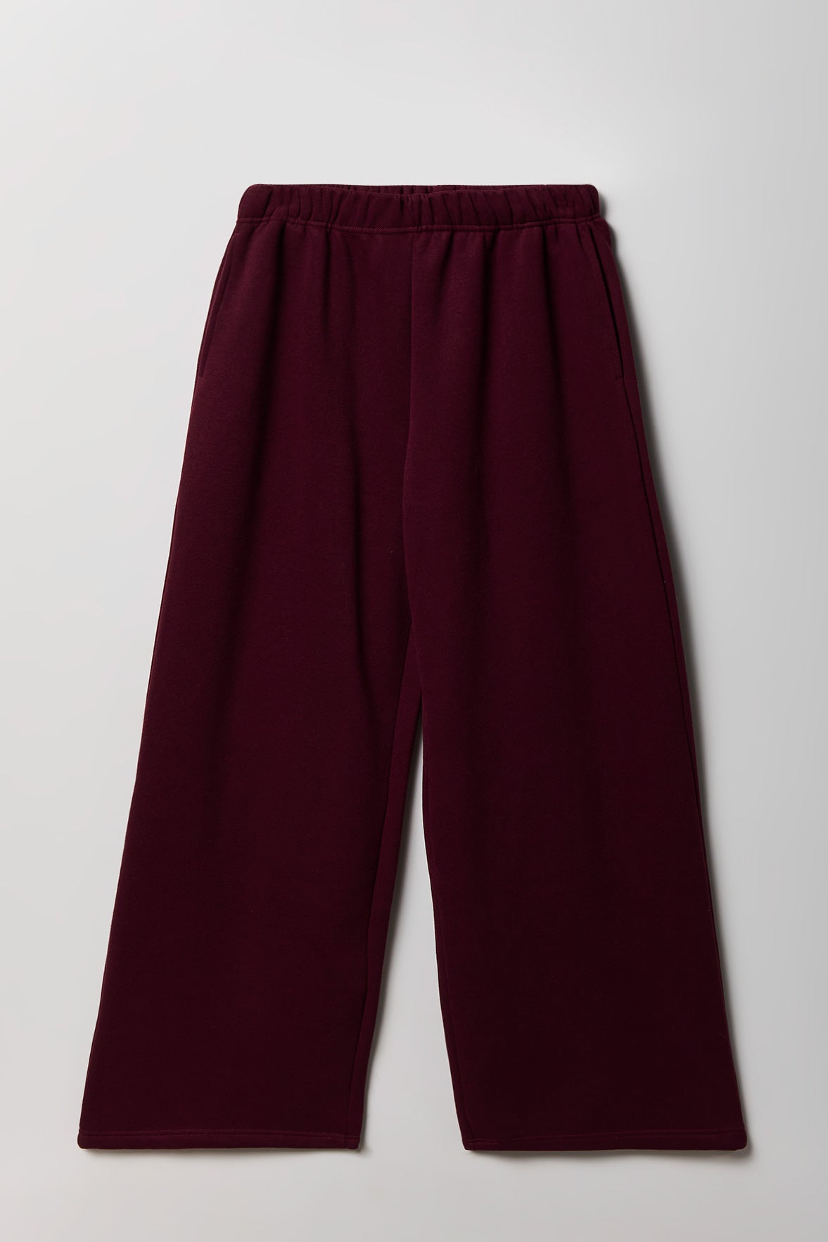 Alt View 4. Fleece Ultra Wide Sweatpant - Burgundy