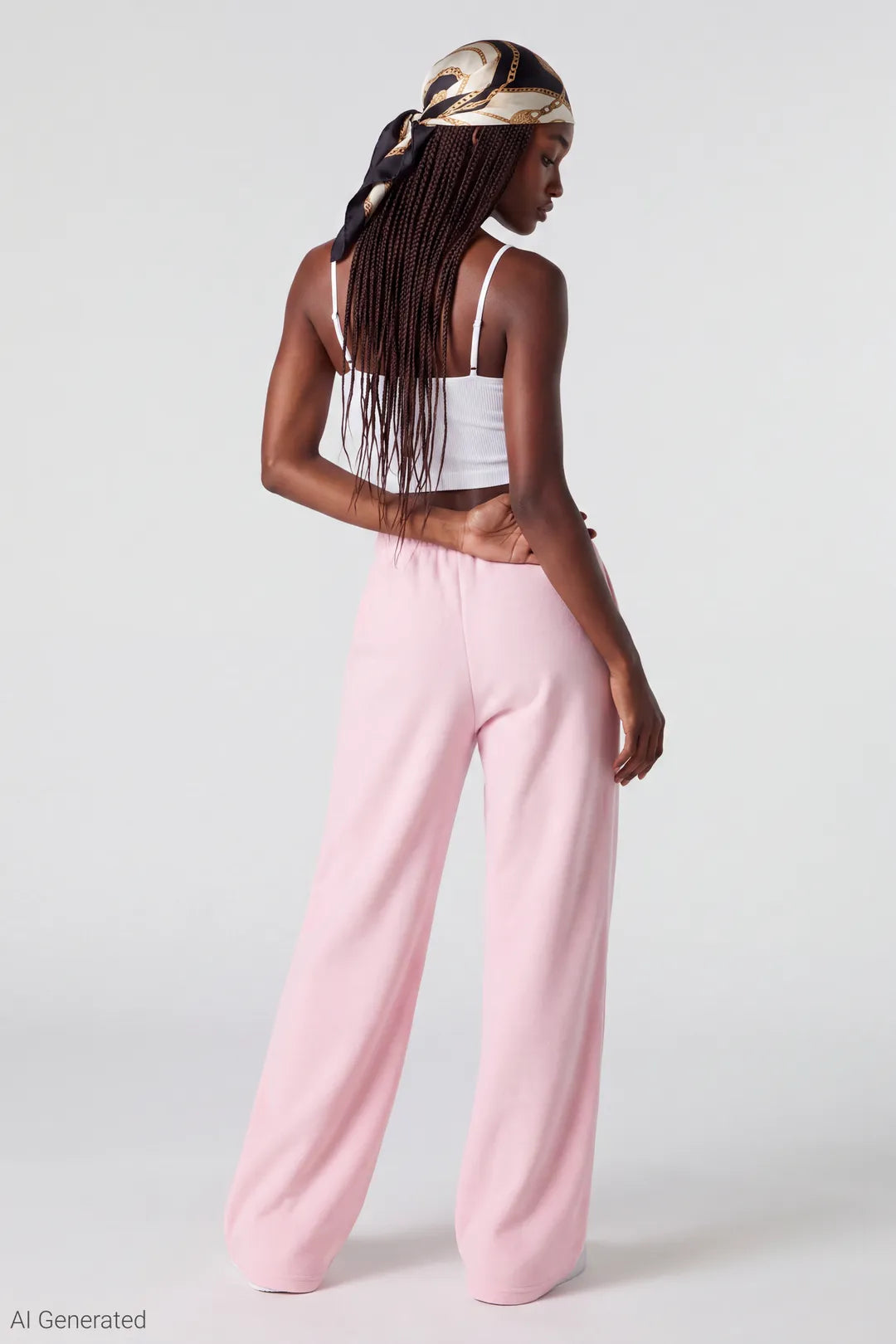 Alt View 2. Fleece Ultra Wide Sweatpant - Light Pink