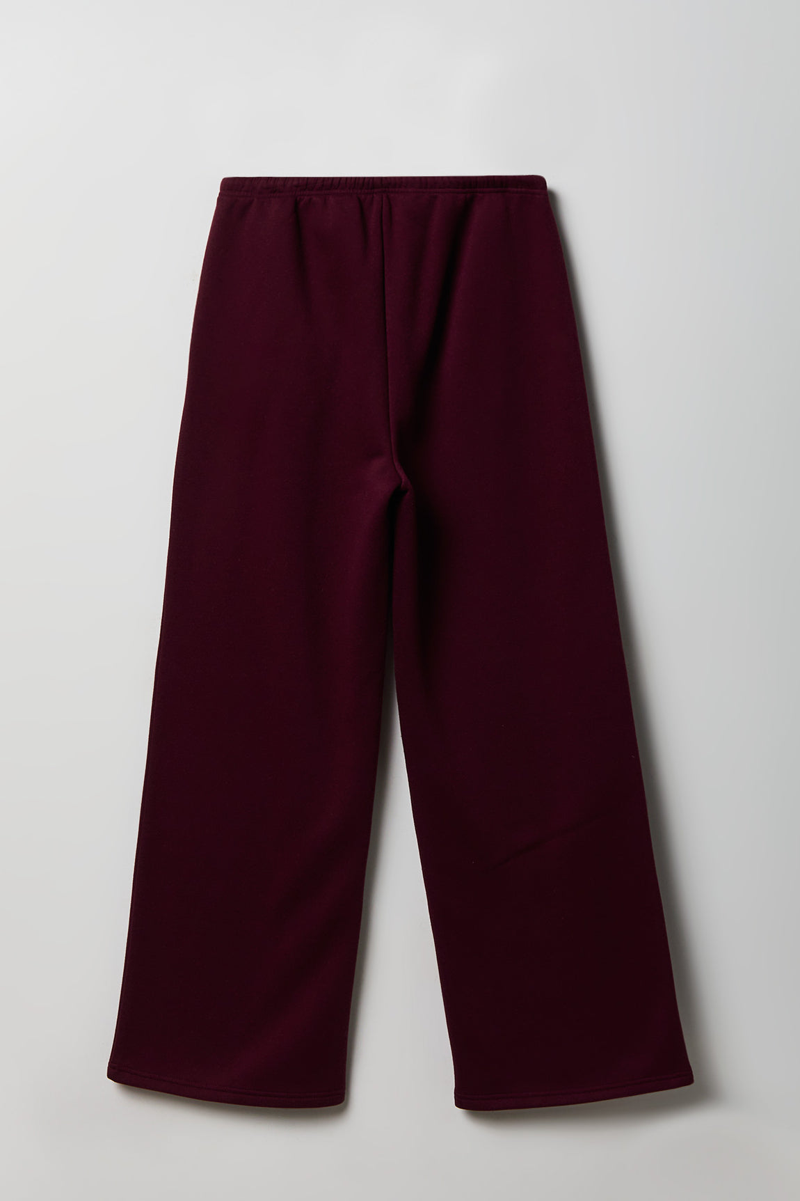 Alt View 2. Fleece Low Rise Wide Leg Sweatpant - Burgundy