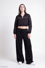 Fleece Low Rise Wide Leg Sweatpant