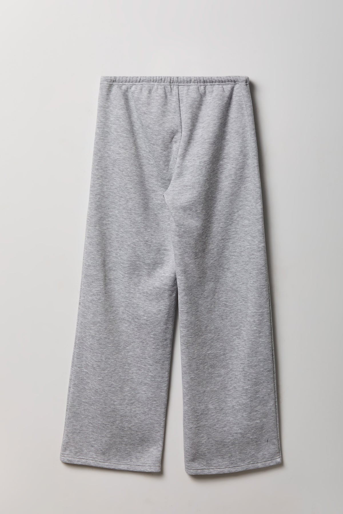 Alt View 2. Fleece Low Rise Wide Leg Sweatpant - Heather Grey