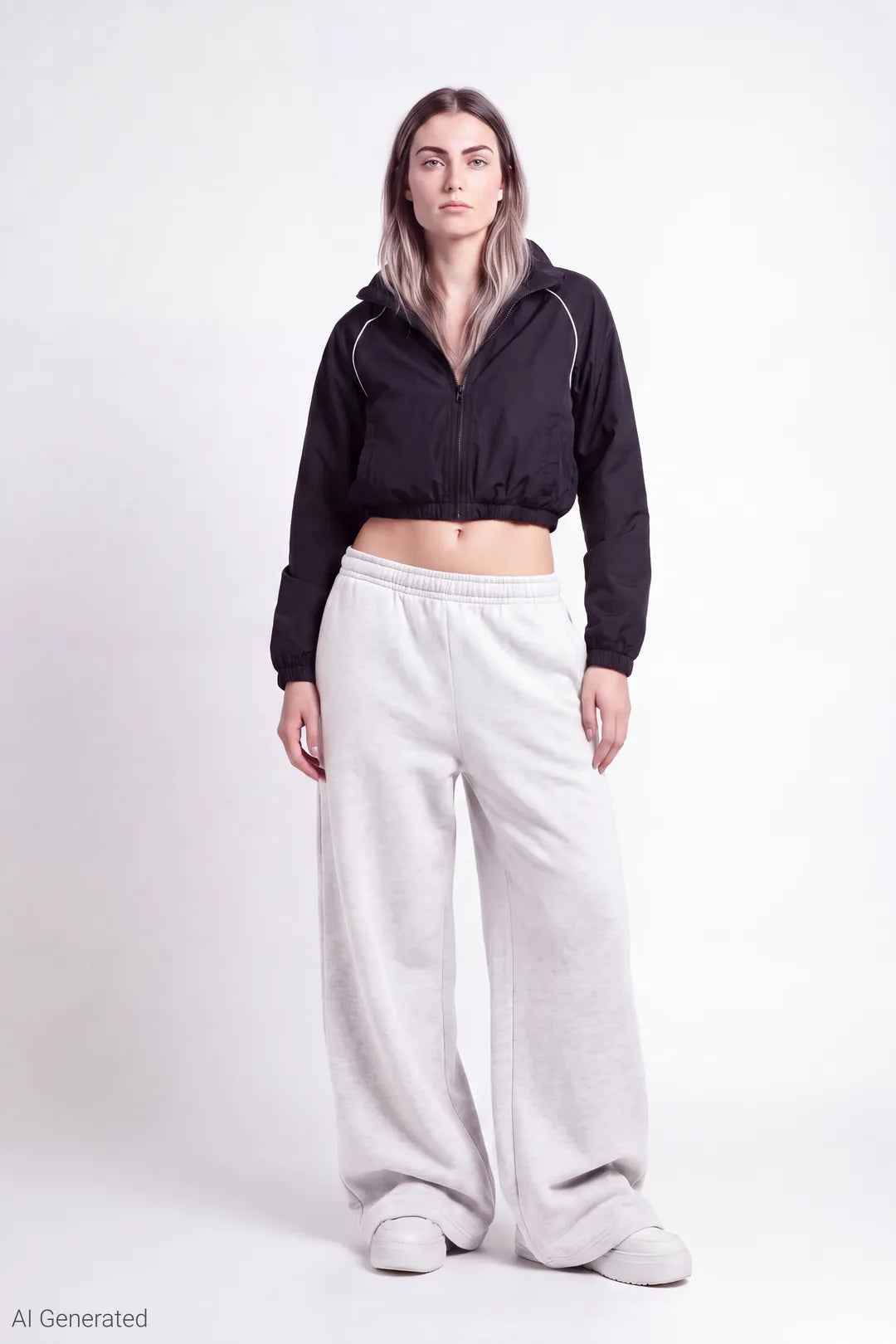 Fleece Low Rise Wide Leg Sweatpant - Pink