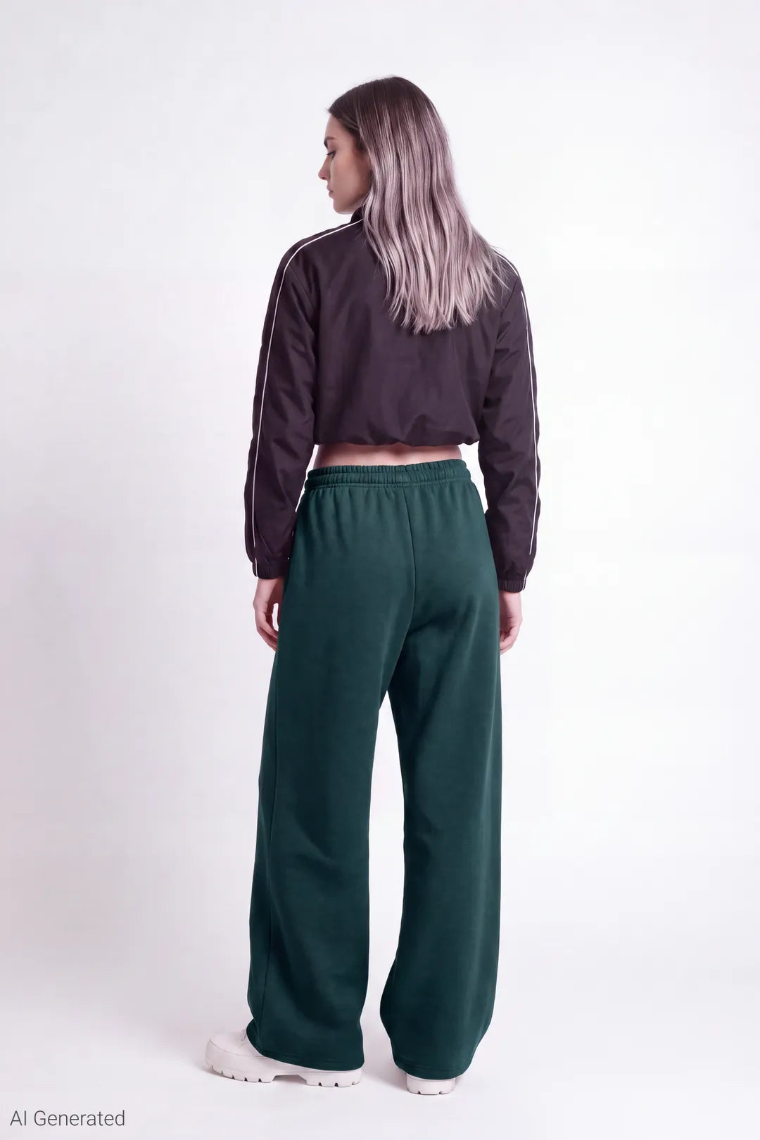 Alt View 17. Fleece Low Rise Wide Leg Sweatpant - Pink