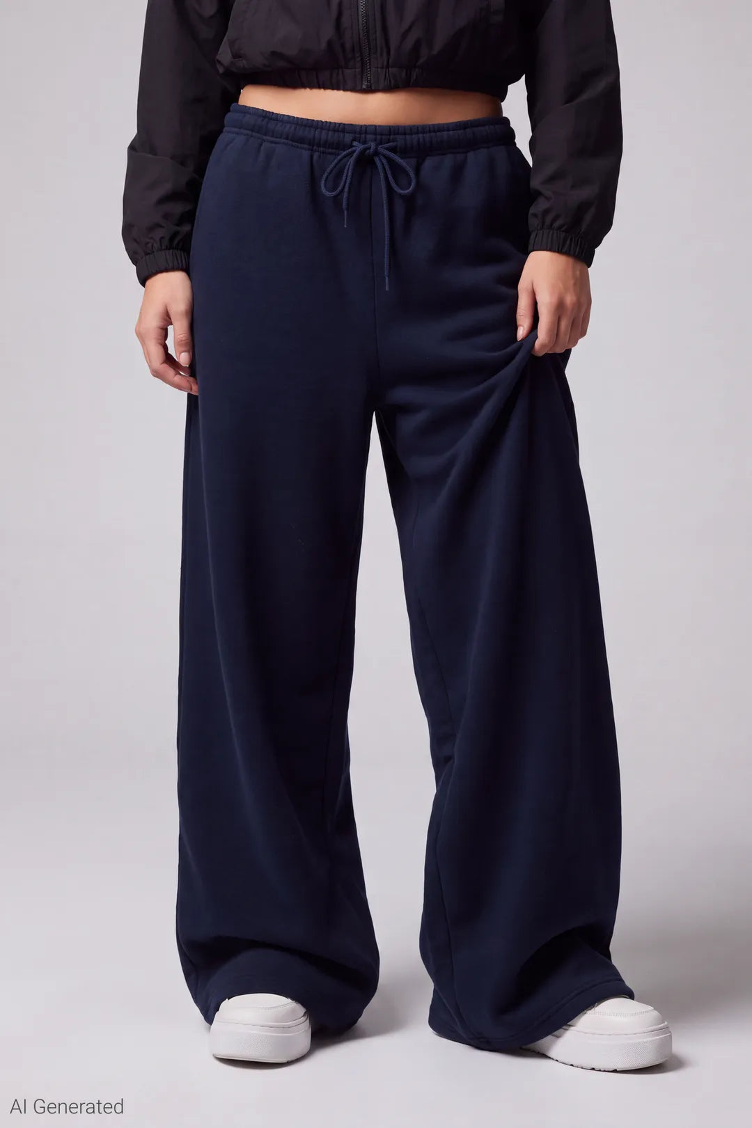 Alt View 23. Fleece Low Rise Wide Leg Sweatpant - Pink