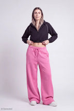 Fleece Low Rise Wide Leg Sweatpant