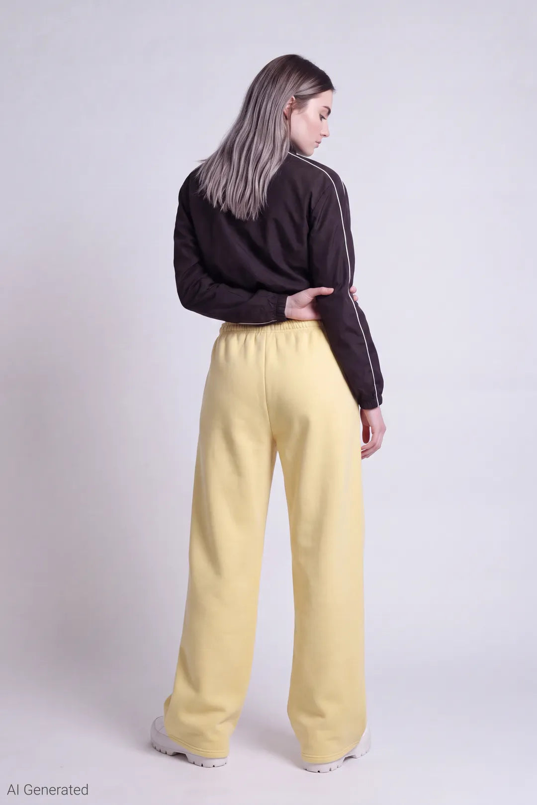 Alt View 32. Fleece Low Rise Wide Leg Sweatpant - Pink