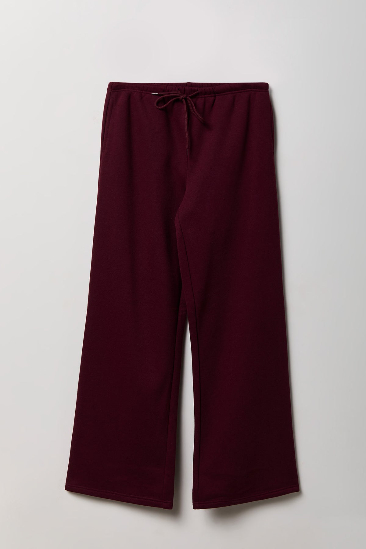 Alt View 4. Fleece Low Rise Wide Leg Sweatpant - Burgundy