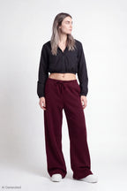 Fleece Low Rise Wide Leg Sweatpant