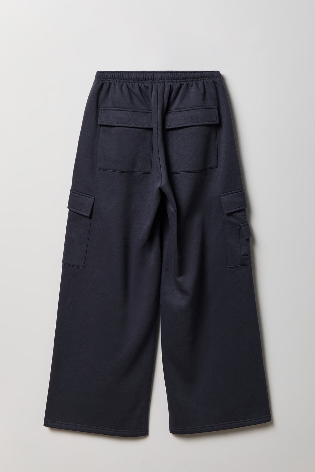 Alt View 2. Fleece Low Rise Wide Leg Cargo Sweatpant - Dark Grey