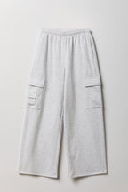 Fleece Low Rise Wide Leg Cargo Sweatpant