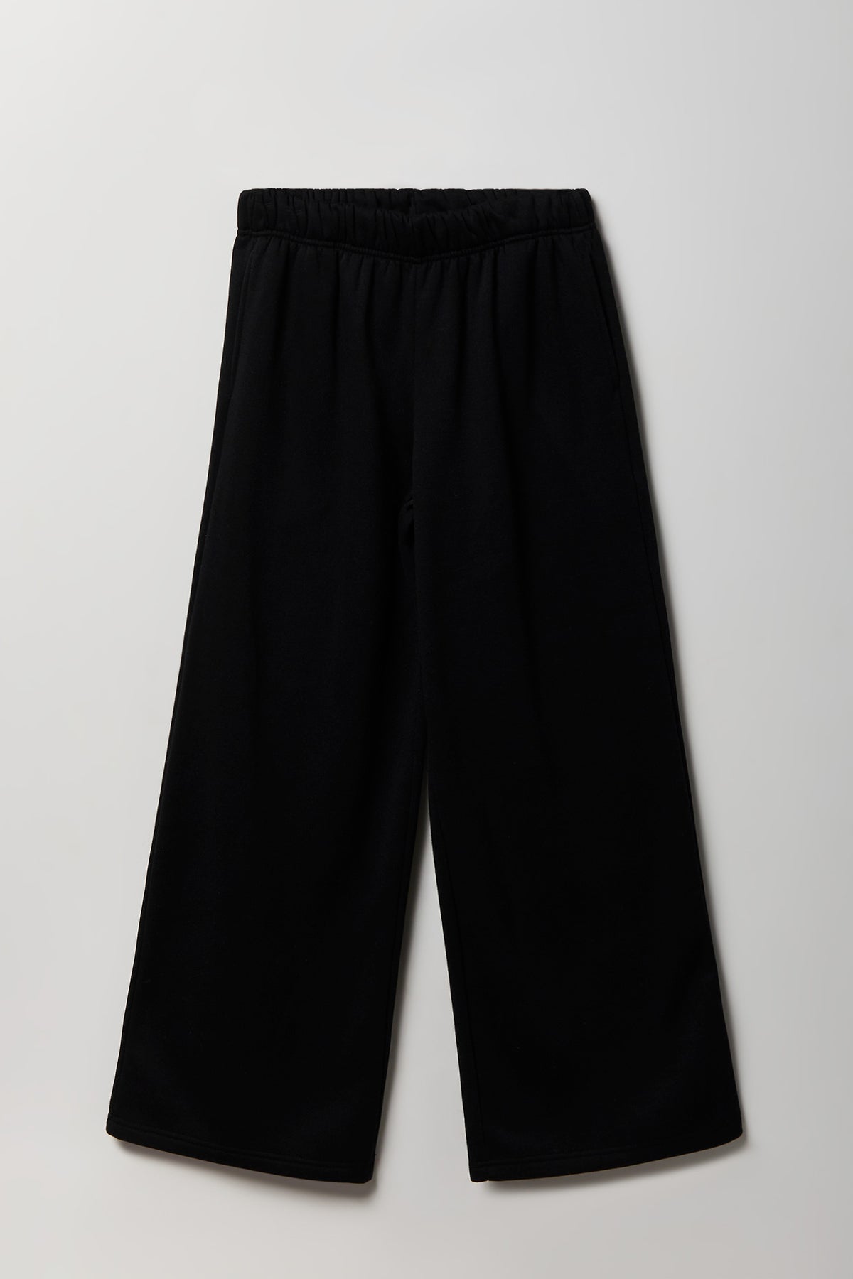 Fleece Ultra Wide Leg Sweatpant - Black