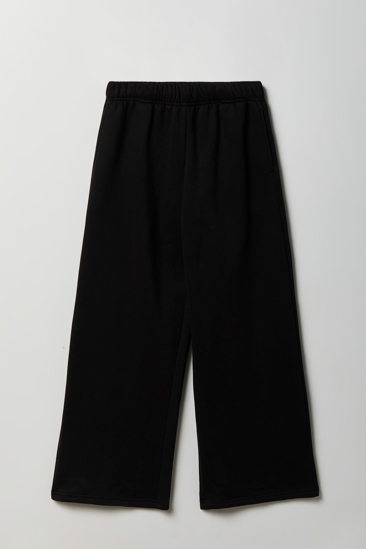 Alt View 4. Fleece Ultra Wide Leg Sweatpant - Black