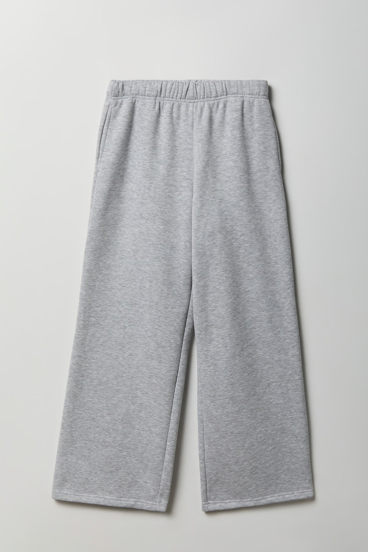 Alt View 4. Fleece Ultra Wide Leg Sweatpant - Heather Grey