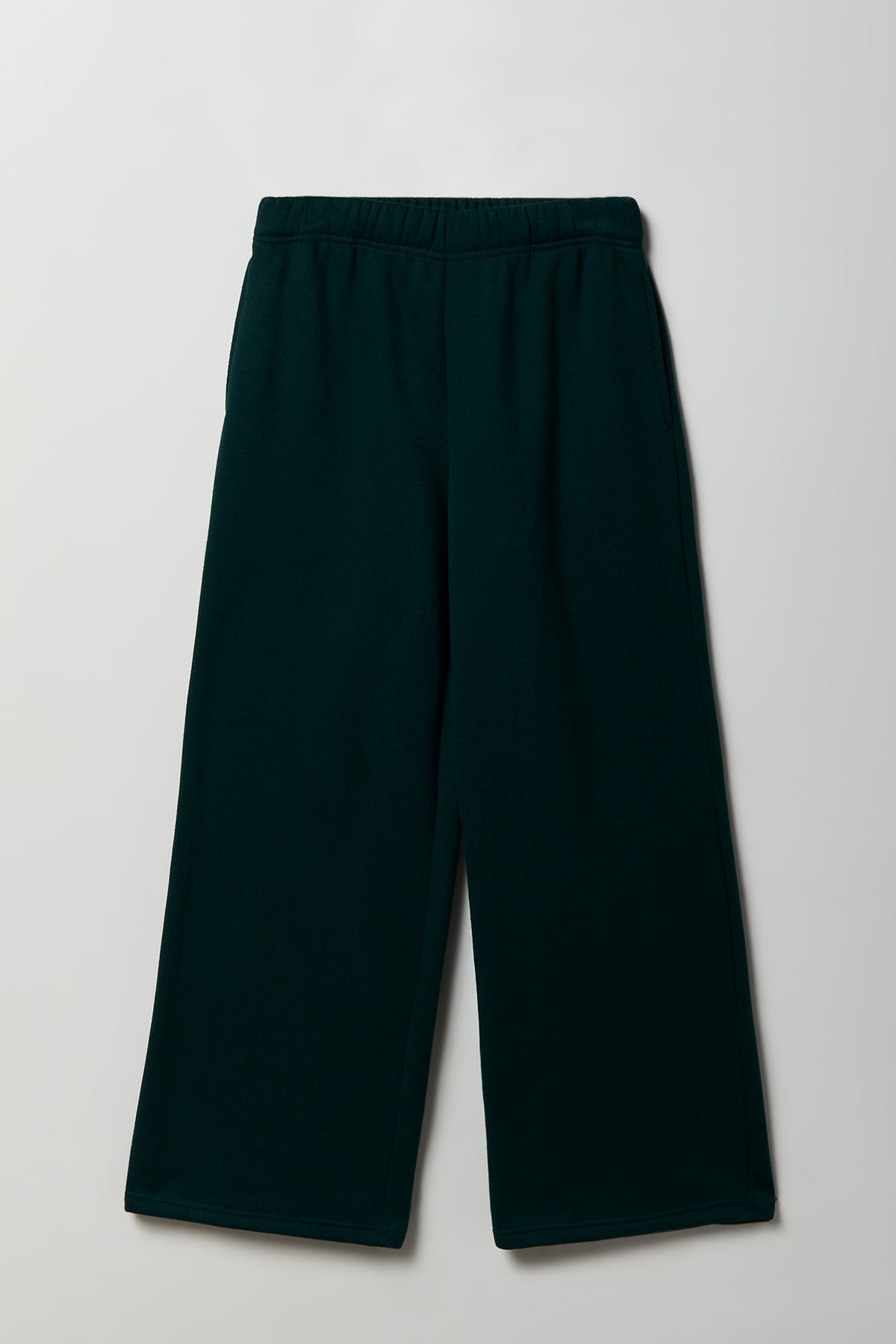 Alt View 4. Fleece Ultra Wide Leg Sweatpant - Green