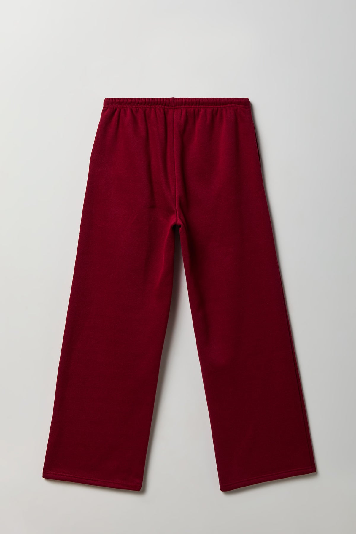 Alt View 2. Luxe Fleece Wide Leg Sweatpant - Red